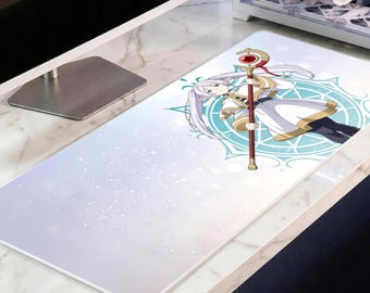 Frieren Beyond Journey's End Desk Mat, Sousou no Frieren XL Mousepad, Anime Magic Circle Deskpad, 4mm Thick Premium Gaming Mat
