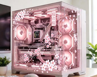 Custom PC Skin for Lian Li O11 Dynamic Series - Choose Your Design - Cling Glass Wrap for O11D, Evo, Mini, XL - Anime & Aesthetic PC Decal