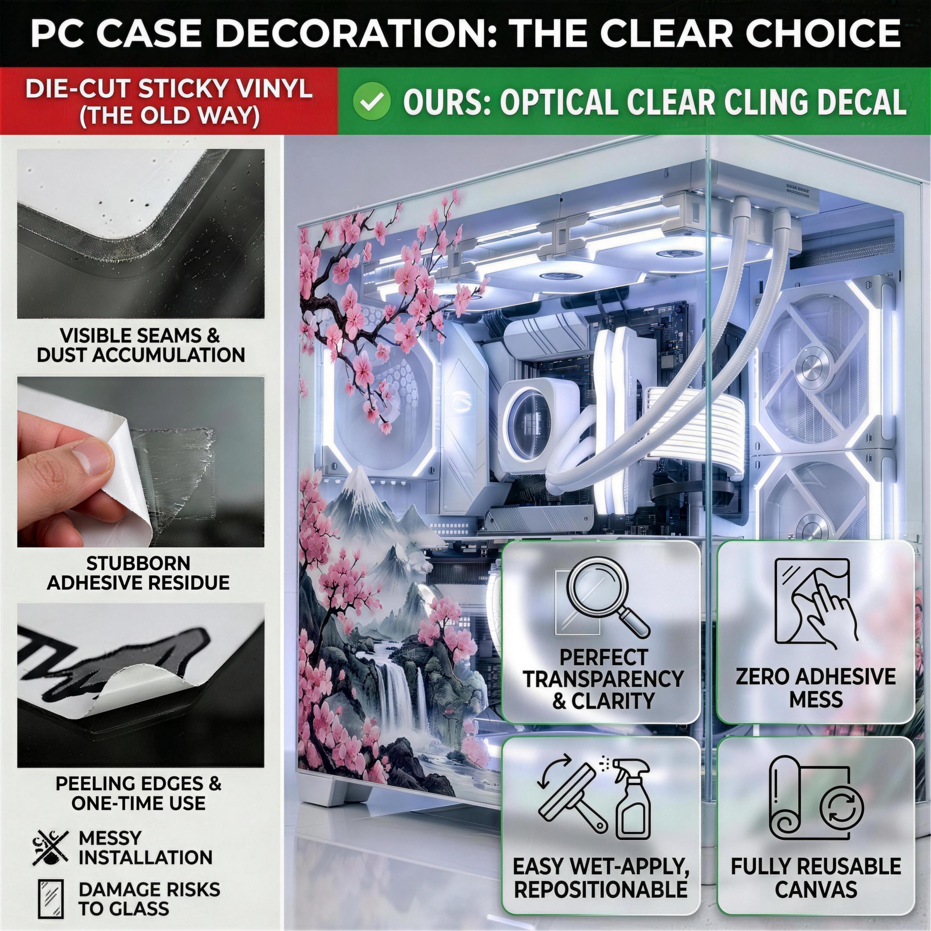 Romantic Fantasy Anime PC Case Wrap | Elven Mage & Hero Computer Decal ...
