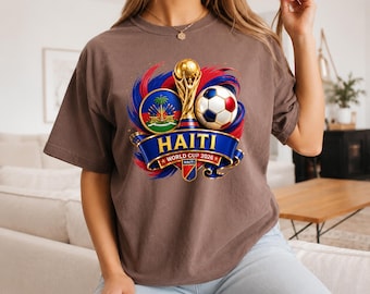 Haiti Soccer 2026 PNG, Haiti Football Fan Shirt Mug Design, Country Pride Champion Supporter, Digital PNG Download
