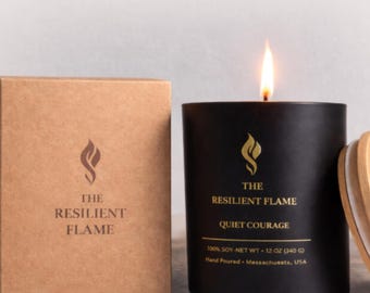 Quiet Courage Lavender Soy Candle | Sage Cedar Blend, 60 Hour Burn Time