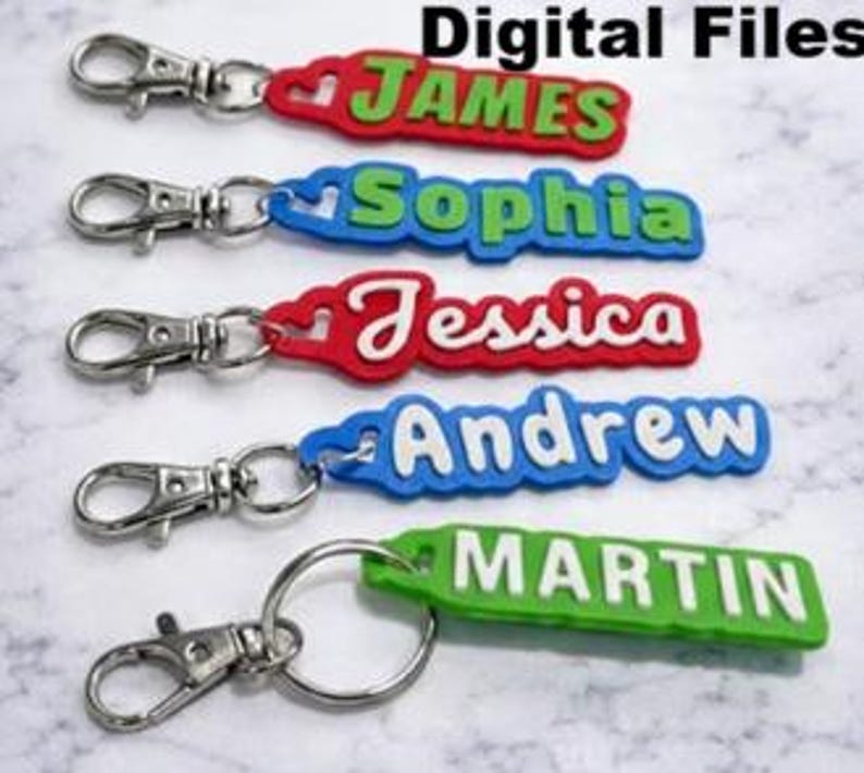 Tag Words For Keychains Custom Name Keychain STL File, 3D Printable Personalized Tag (digital ...