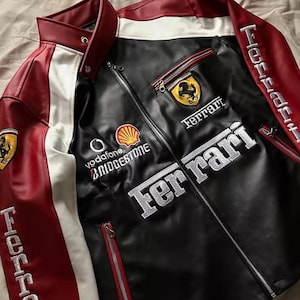 Ferrari Jacket Red Black - Etsy