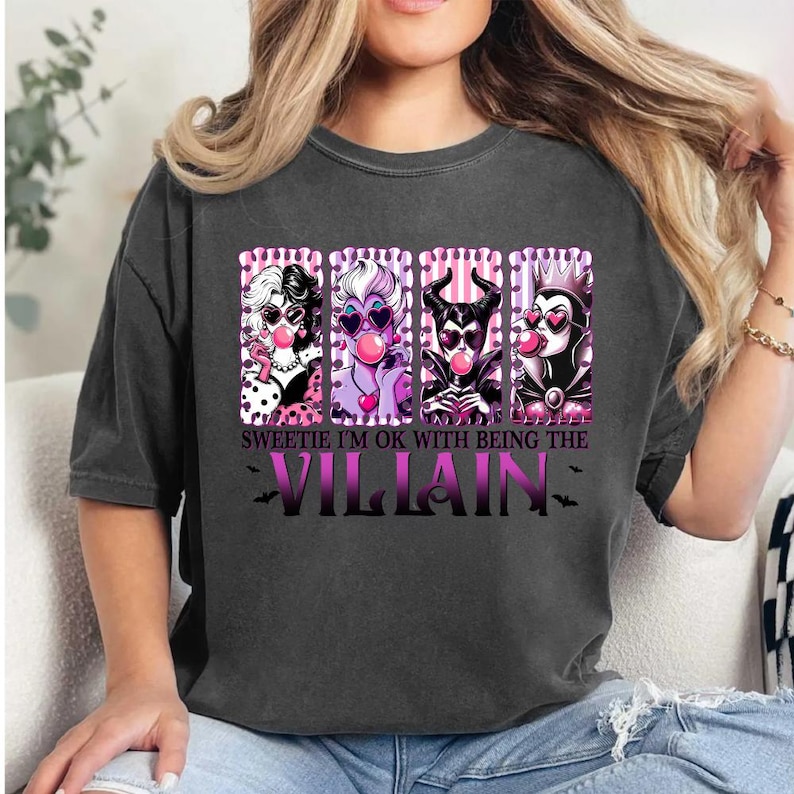 Sweetie I'm OK with Being Villain Ready to Press DTF, Heat Transfers, Iron-on image 6