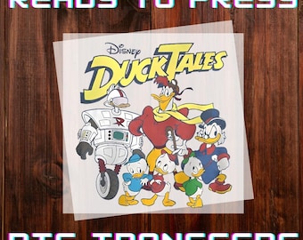 Retro Duck Tales Disney Ducks Ready to Press DTF Transfer, Iron-on