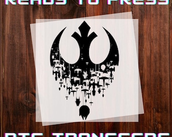 Rebel Alliance Star Wars Ships Ready to Press DTF Transfer, Iron-on