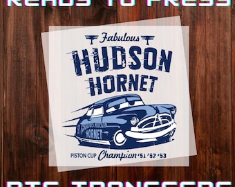 Cars Fabulous Hudson Hornet DTFs, Ready to Press Transfers, Iron-on