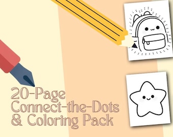 Cozy Connect the Dots & Coloring Pages | 20 Printable Activities for Kids | PDF Download