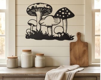 Metal Mushroom Wall Hook, Nature Inspired Towel Hanger, Forest Themed Bathroom Decor, Unique Botanical Wall Art Gift for Her