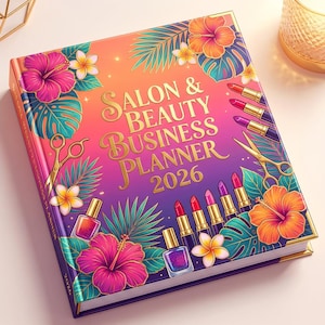 Salon Business Planner 2026 | Beauty Spa Organizer Printable PDF Download