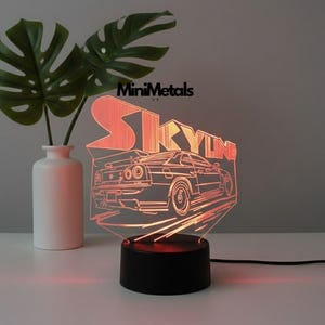 3D Sports Car LED Illusion Lamp – Touch Sensor Night Light for Kids Bedroom, Supercar Atmosphere Lamp, Car Lover Birthday Gift