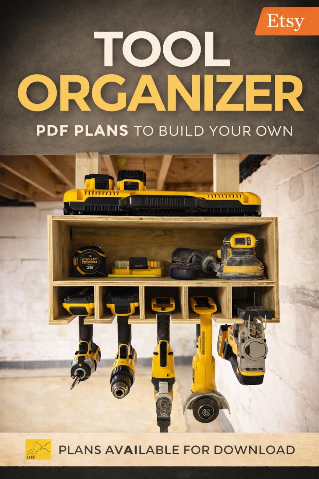 Power Tool Organizer Plans | Garage Tool Storage | Hanging Drill ...