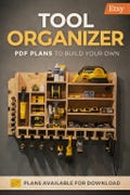 Tool Organizer Plans – Wall Mounted Tool Storage – Garage Organization Blueprint – DIY Woodworking PDF – Power Tool Holder Plans