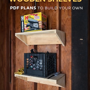 DIY Garage Shelf Plans | 24" Utility Shelves, Beginner Woodworking (PDF Download)