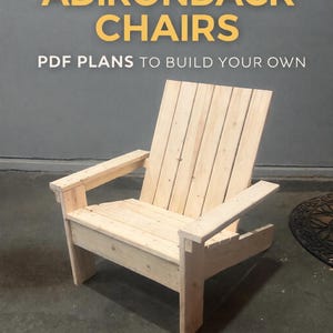 Kids Adirondack Chair Woodworking Plans | Printable PDF Build Plans | Easy DIY Kids Chair | Step-by-Step Dimensions, Cut List & Measurements