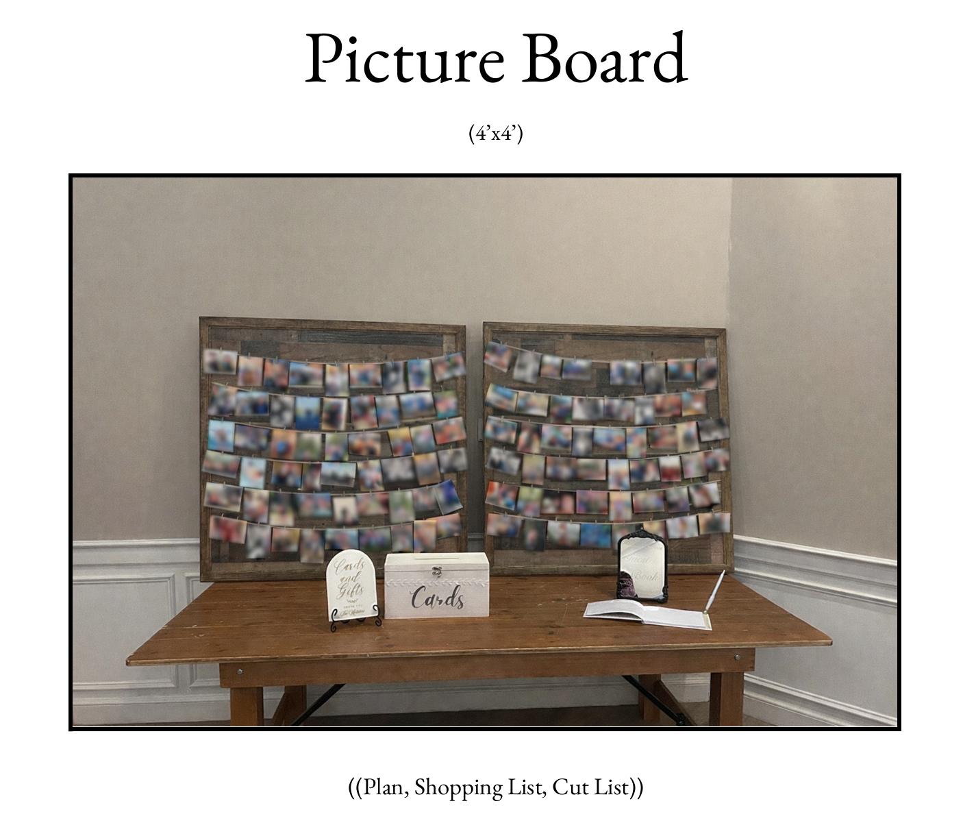 Picture Board Example DIY Picture Board Plan – Printable PDF for Wall Display, Photo & Art ...