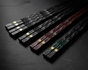 Luxe herbruikbare set 5 paar eetstokjes - elegante sushisticks in Japanse stijl