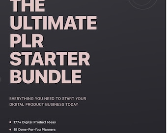 Paquete de inicio PLR / Kit de negocio de productos digitales / Marketing sin rostro / Derechos de reventa / Ingresos pasivos / Descarga instantánea