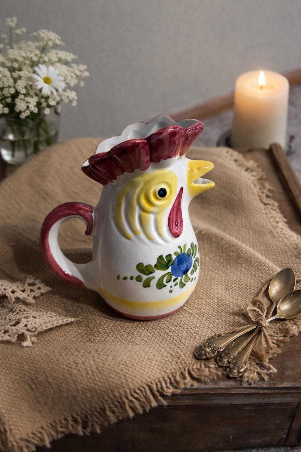 Vintage Chicken Pitcher - Etsy