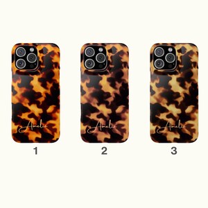 Spersonalizowane inicjały z monogramem i nazwą w skorupie żółwia na iPhone'a 17 16 15 14 13 12 Plus Pro Max, Samsung Galaxy S23 S24 S25, Google Pixel 9 8 zdjęcie 3