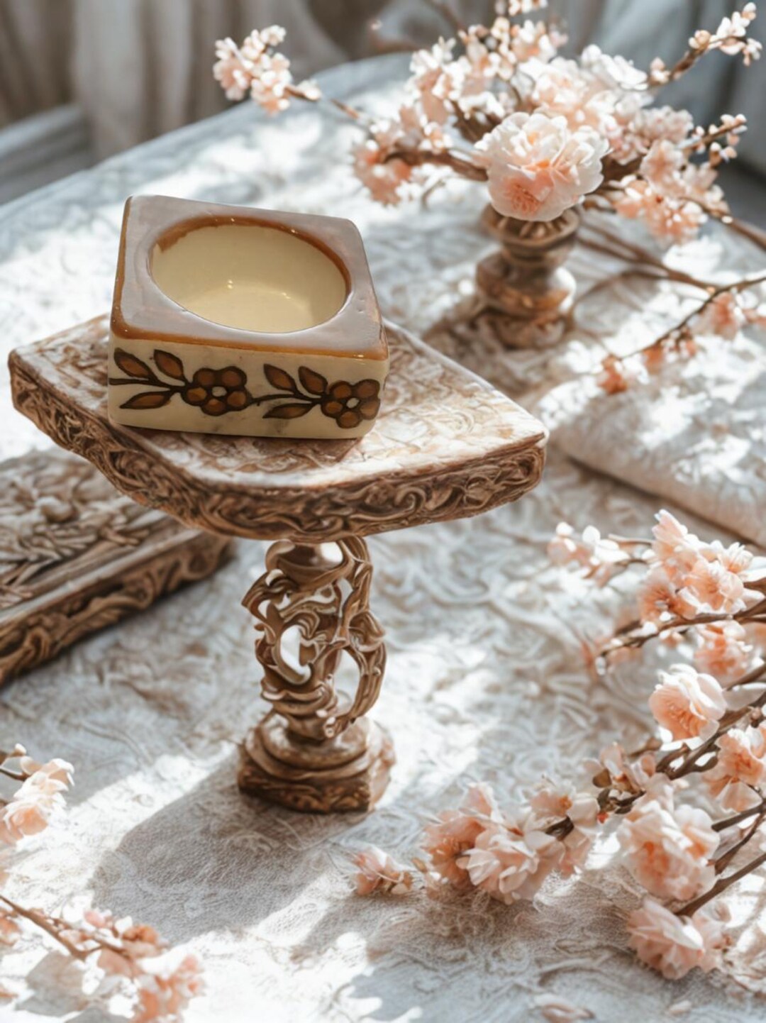 Handmade Ceramic Candle Holder, Rustic Tea Light Holder, Farmhouse ...