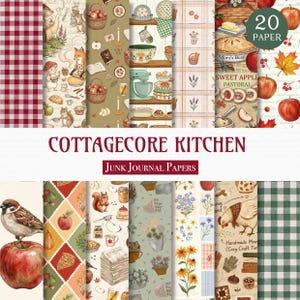 Cottagecore Kitchen Junk Journal Paper – Vintage Autumn Baking Ephemera (Digital Download)