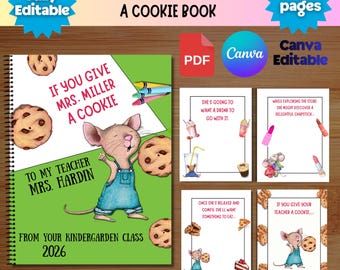 Eindejaarscadeau, Teacher Appreciation Week-cadeau, bewerkbare canvassjabloon, afdrukbaar, direct downloaden