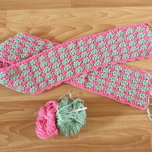 Winter-Storm Crocheted Scarf PDF pattern - reversible