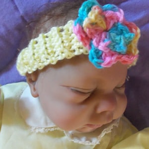 Newborn Baby Headband and flowers PDF file image 1