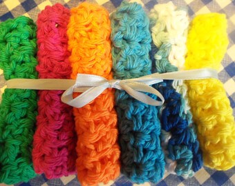 HANDMADE Dish Cloths - set of 3 eco-friendly crochet cloths