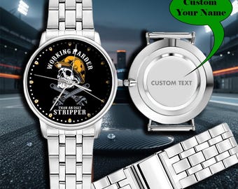 Luxury Construction Worker Wrist Watch – Hard Hat Skull Inspired  – Gift for Men