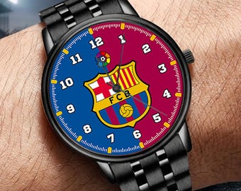 Luxury Football Fans Wrist Watch – Barca Logo Inspired  – Gift for Men