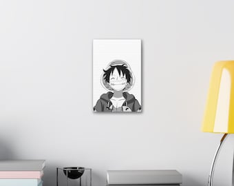 Boy Smile Art Canvas Stretched 1.5" | Anime Hat Pirate Wall Art Inspired