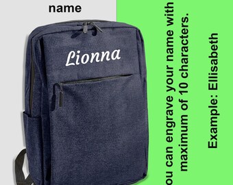 Personalized Name Backpack College School Computer Bag Gift for for Men or Women