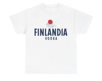Funny T-Shirt | Unisex Heavy Cotton Tee, Vodka Logo
