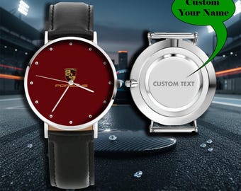 Custom Name Automotive Watch – Luxury Car Enthusiast Gift for Husband or Boyfriend