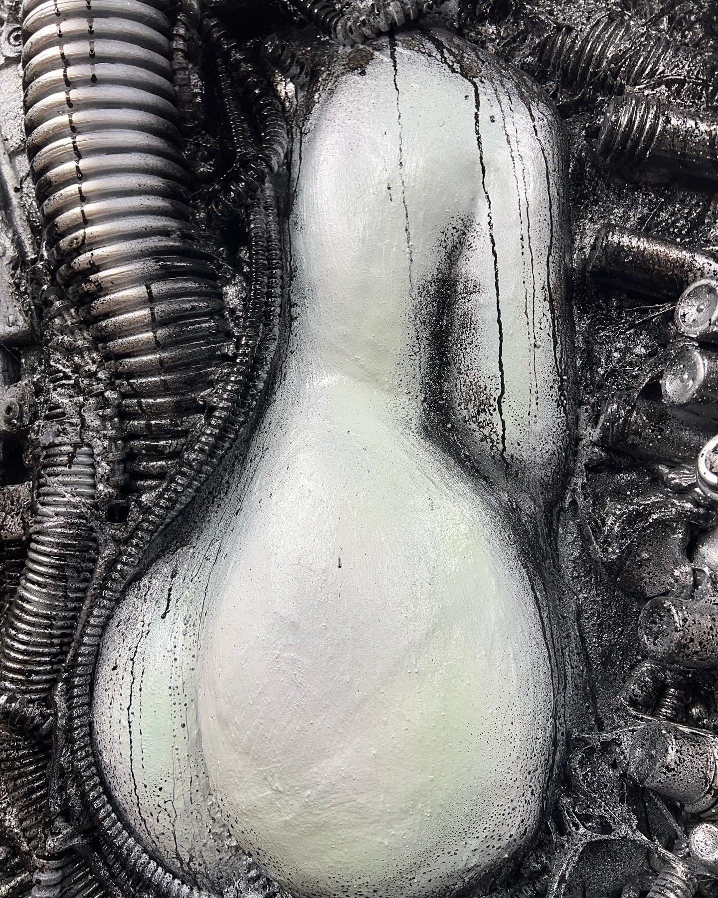Biomechanical Xenomorph Sculpture: HR Giger Inspired Dark Art - Etsy
