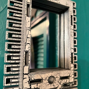HR Giger Biomechanics Inspired Framed mirror , Limited edition White crackle image 3
