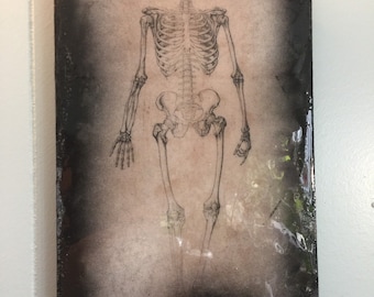 Skeleton Print Original Art by Tomasz KlymiukDark Art