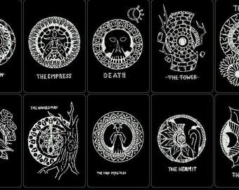 PROFESSIONAL  Full Size Wood Tarot 78 card set with case