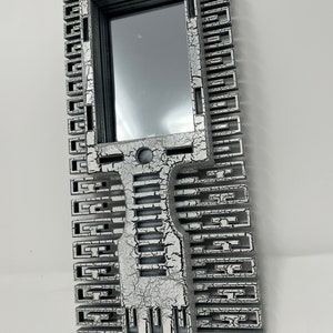 HR Giger Biomechanics Inspired Framed mirror , Limited edition White crackle image 6