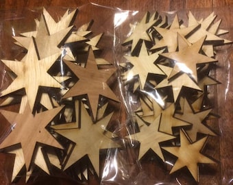 6 point Chicago Stars-laser cut- made in Chicago