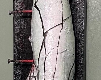 Zombie  Gore Arm Original wall art  Surreal Dark Art