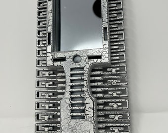 HR Giger Biomechanics Inspired Framed mirror , Limited edition White crackle