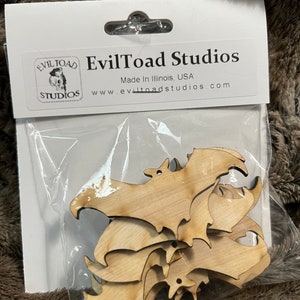 BATS  8 pcs CRAFT packs creepy craft packs laser cut 1/8 in baltic birch plywood