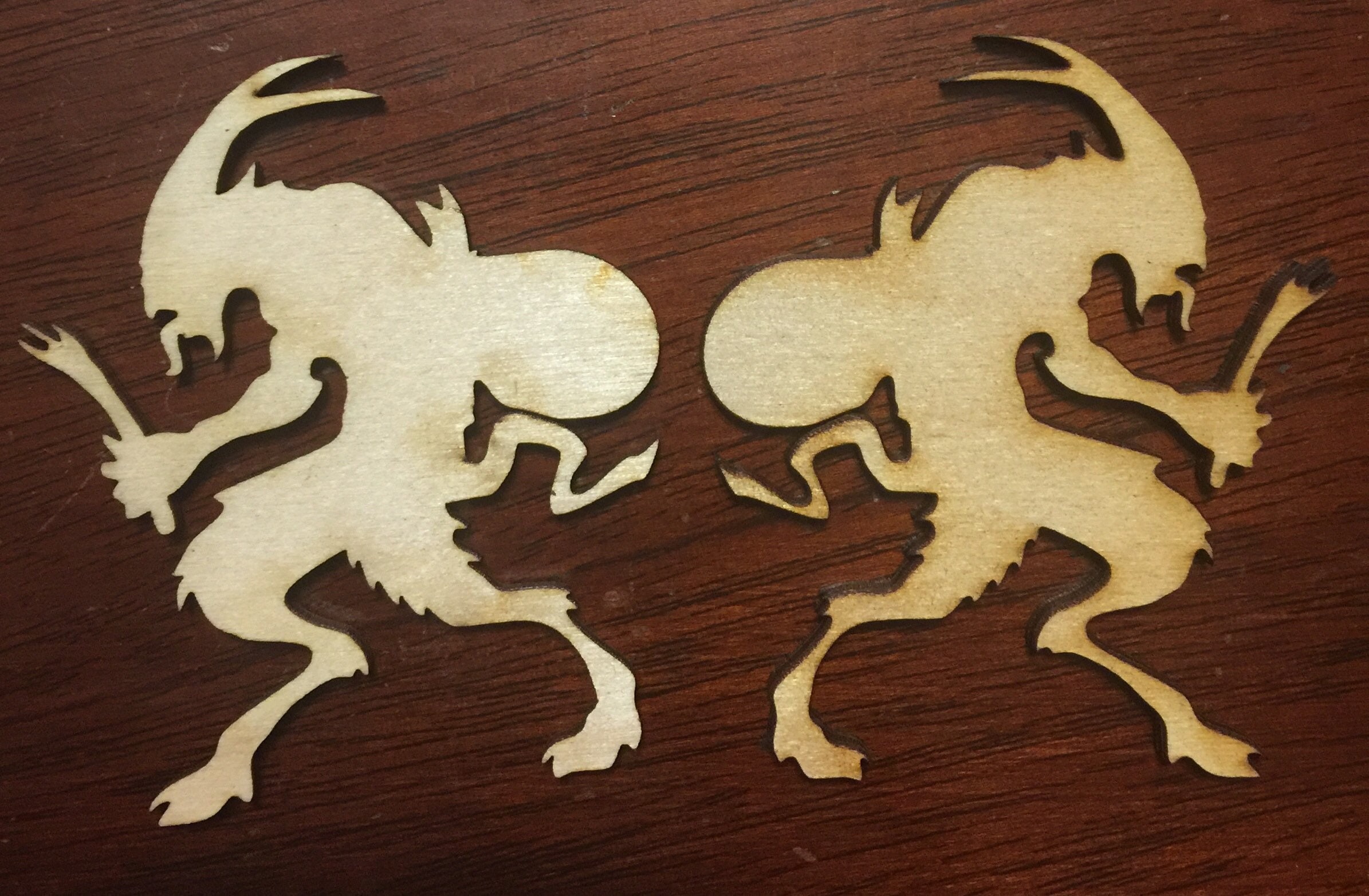 KRAMPUS  2.5 inch - 6 pack - Laser cut embellishment