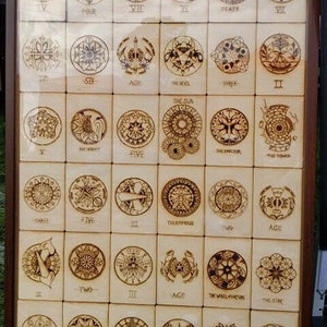 PROFESSIONELE Full Size Wood Tarot 78 kaart set met case