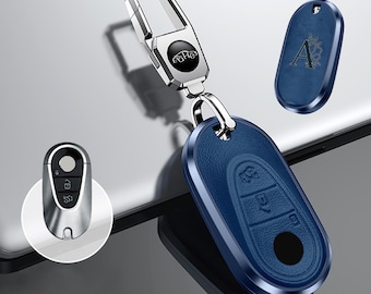 Customizable Leather Aluminum Key Fob Case for Mercedes Benz