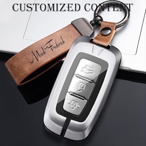 Lädernyckelskydd för Hyundai Kia 3/4 knappar, bilnyckelskydd för Santa Fe Fe Tucson ix35 Veloster