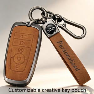Personalized leather key cover for Ford F150 Raptor Ranger Maverick Tremor Explorer Expedition ST Timberline Leather Key Cover Men's Gift
